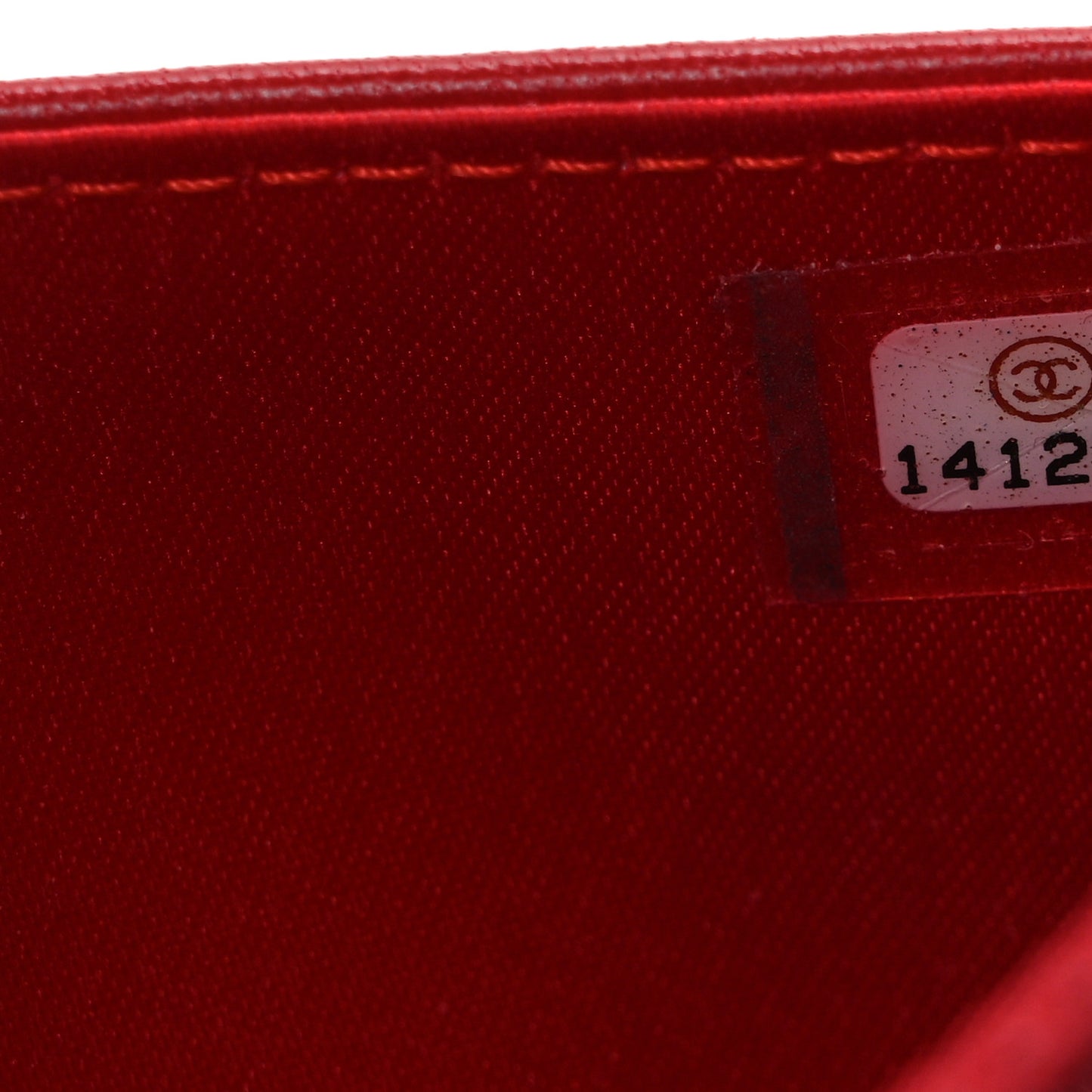 Lambskin Camellia Embossed Wallet on Chain WOC Red