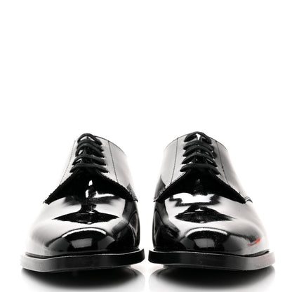 Saint Laurent Patent Calfskin Mens Derby Lace Up Shoes 36.5 Black 2 of 8
