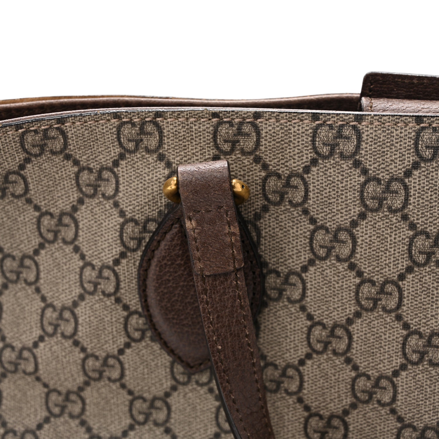 Gucci Soft GG Supreme Monogram Courrier Medium Crossbody Tote Beige New Acero 14 of 14