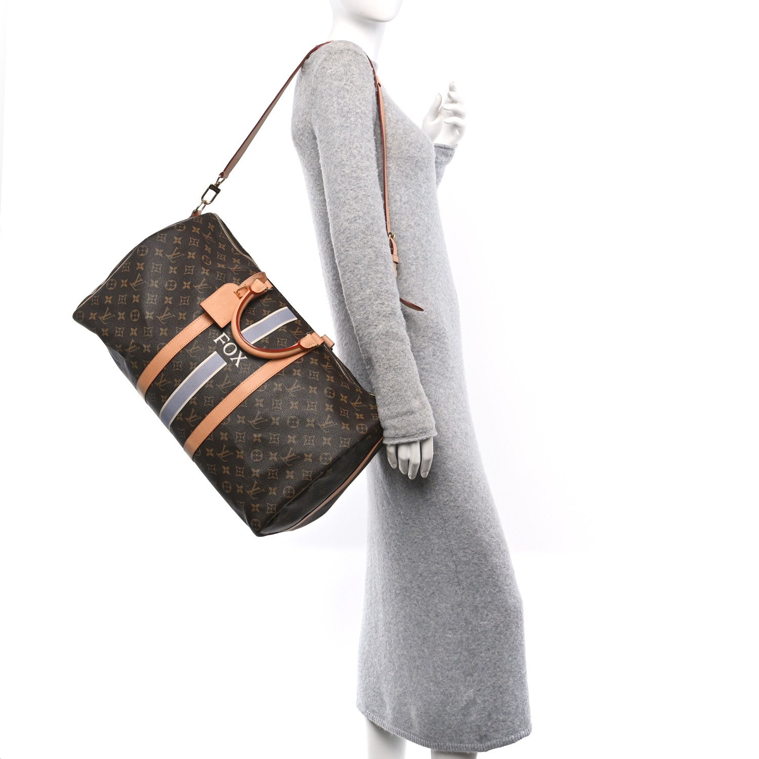 Louis Vuitton Monogram My LV Heritage Keepall Bandouliere 50 Light Gray White 2 of 13
