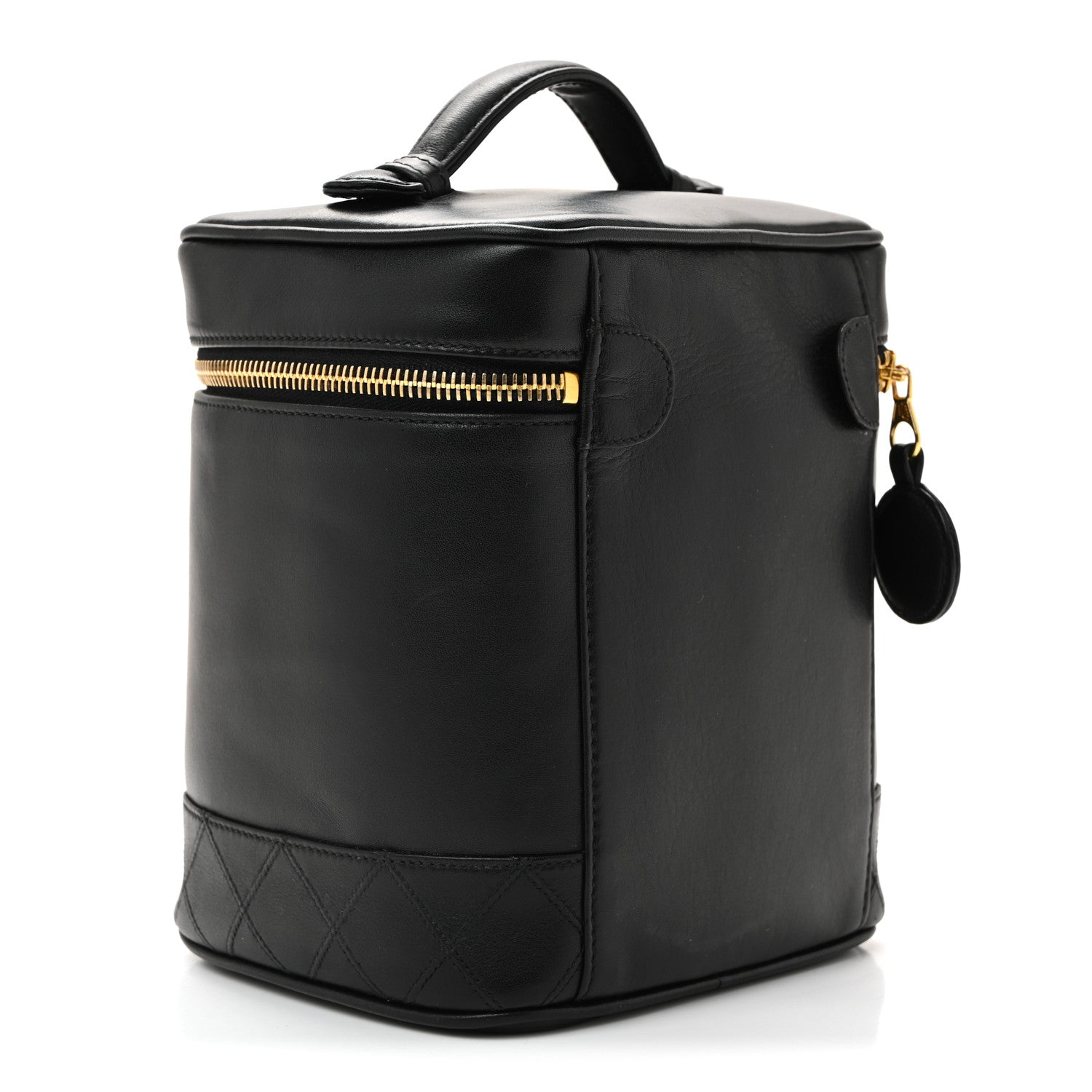 CHANEL コスメケース Chanel Lambskin Vanity Cosmetic Bag Black 1833643 – FASHIONPHILE