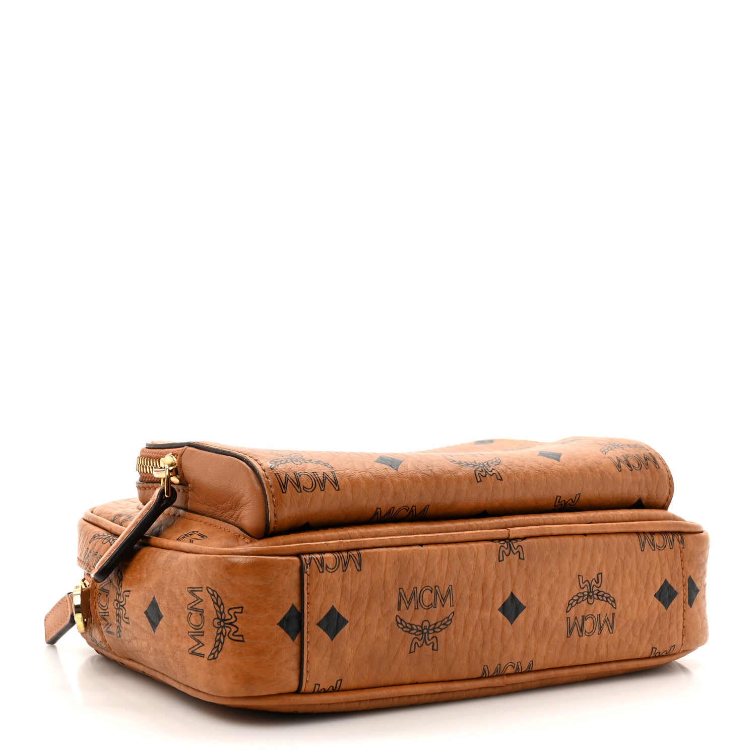 MCM Visetos Monogram Small Aren Crossbody Cognac 4 of 14