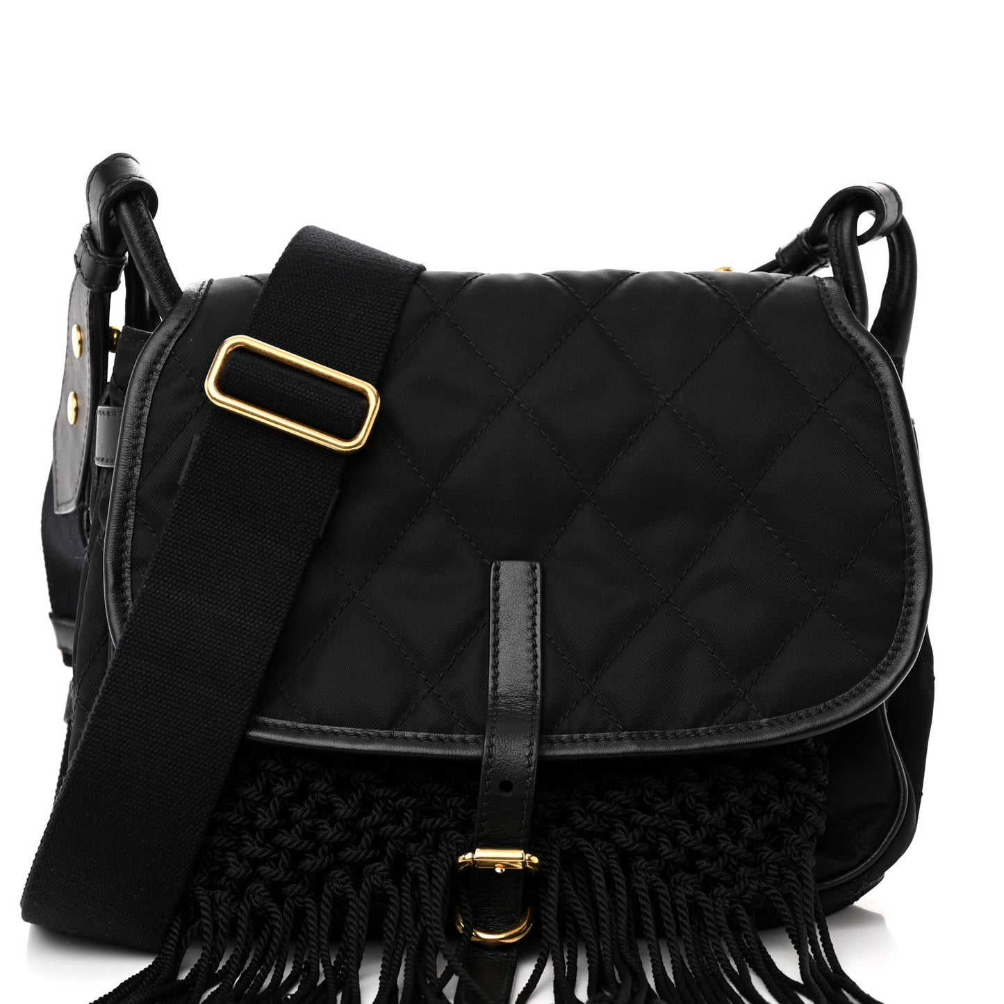 Tessuto Nylon Quilted Corsaire Hunting Bag Black