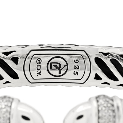 David Yurman Sterling Silver Diamond 10mm Waverly Bracelet 4 of 4