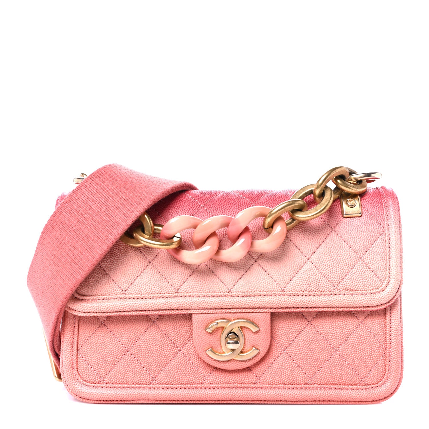 Chanel Caviar Quilted Small Sunset On The Sea Flap Coral 1 of 11