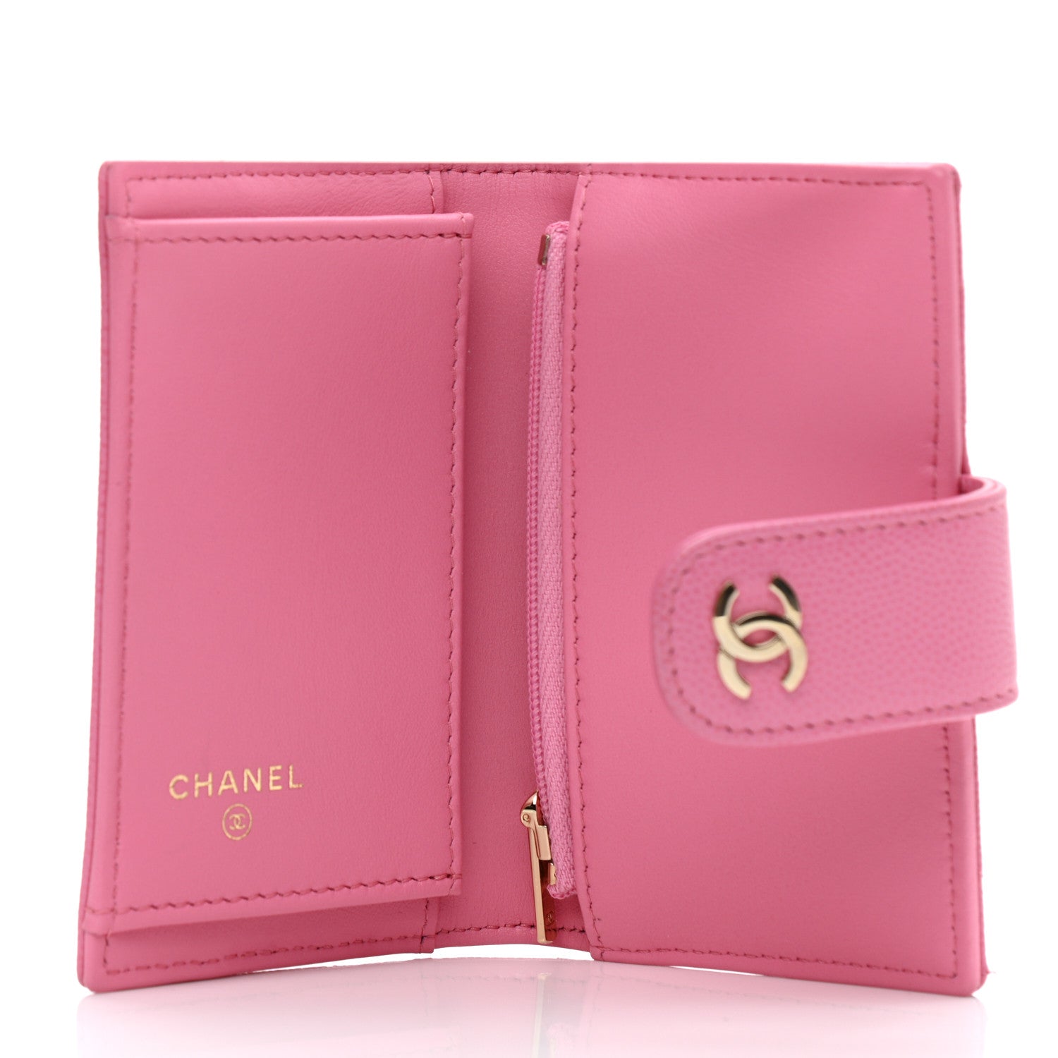 Chanel Caviar Quilted Small Classic Wallet Pink 5 of 9