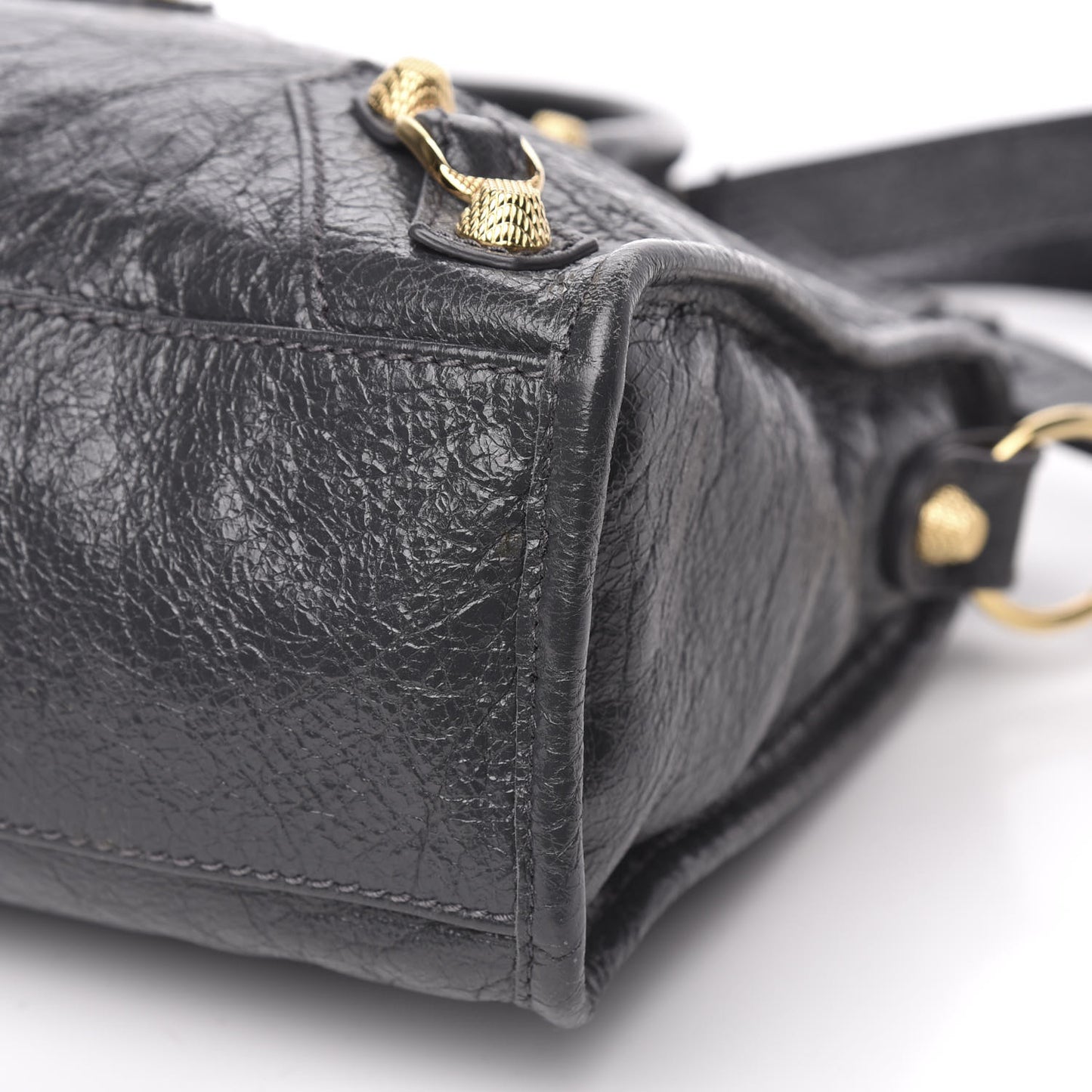 Agneau Giant 12 Gold Hardware S City Gris Fossile