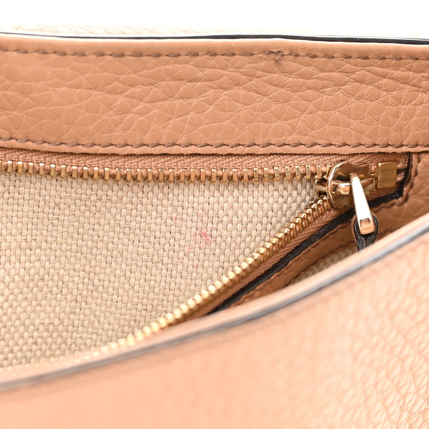Pebbled Calfskin Medium Soho Flap Crossbody Camelia