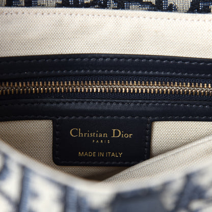 Christian Dior Oblique Saddle Bag Blue 8 of 10