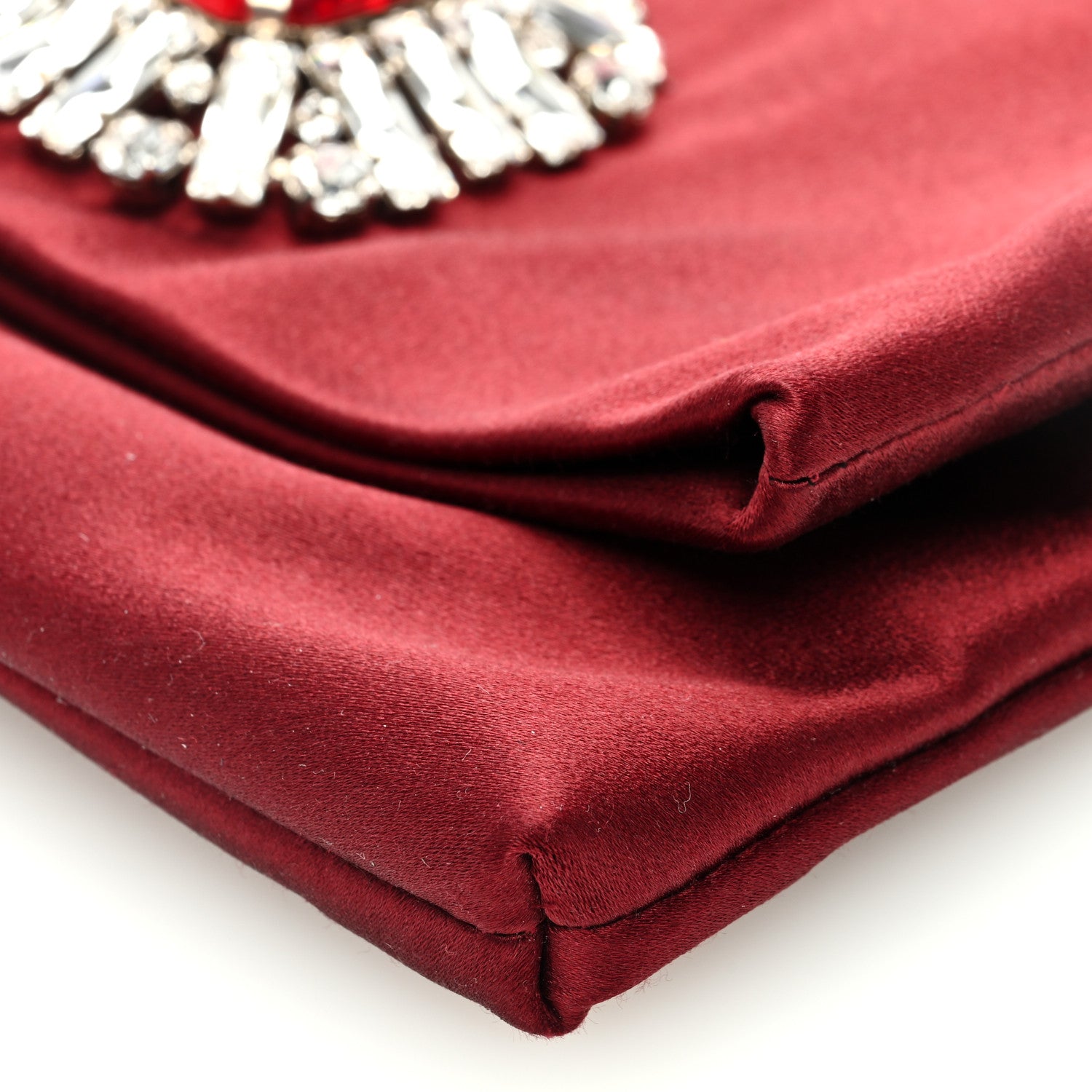 Jimmy Choo Satin Crystal Titania Clutch Red 8 of 8