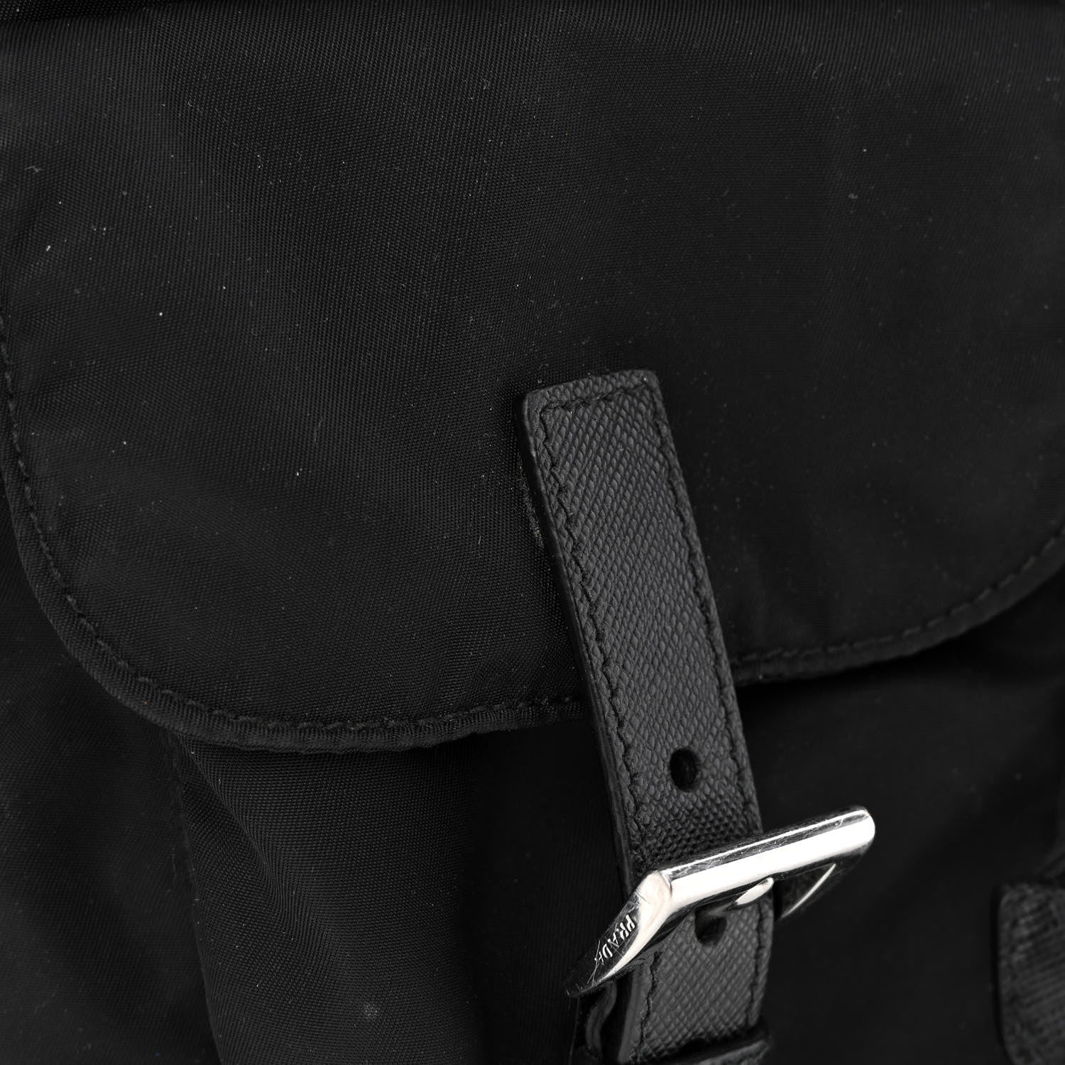 Prada Tessuto Nylon Saffiano Medium Backpack Black 13 of 13