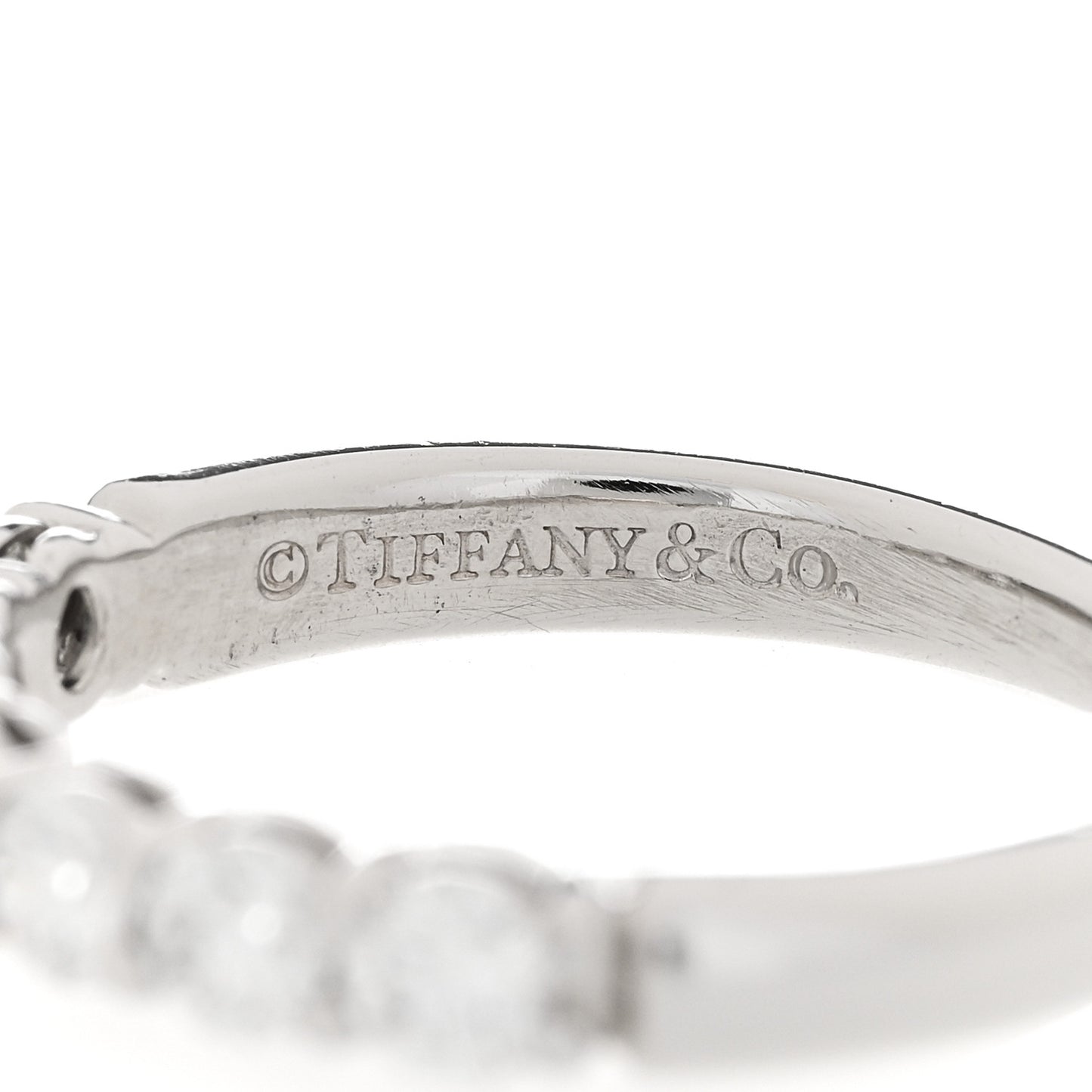 Platinum Diamond 3mm Embrace Half Circle Band Ring 49 5