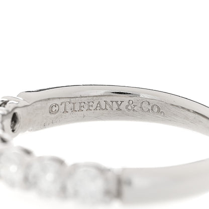 Tiffany Platinum Diamond 3mm Embrace Half Circle Band Ring 49 5 4 of 6