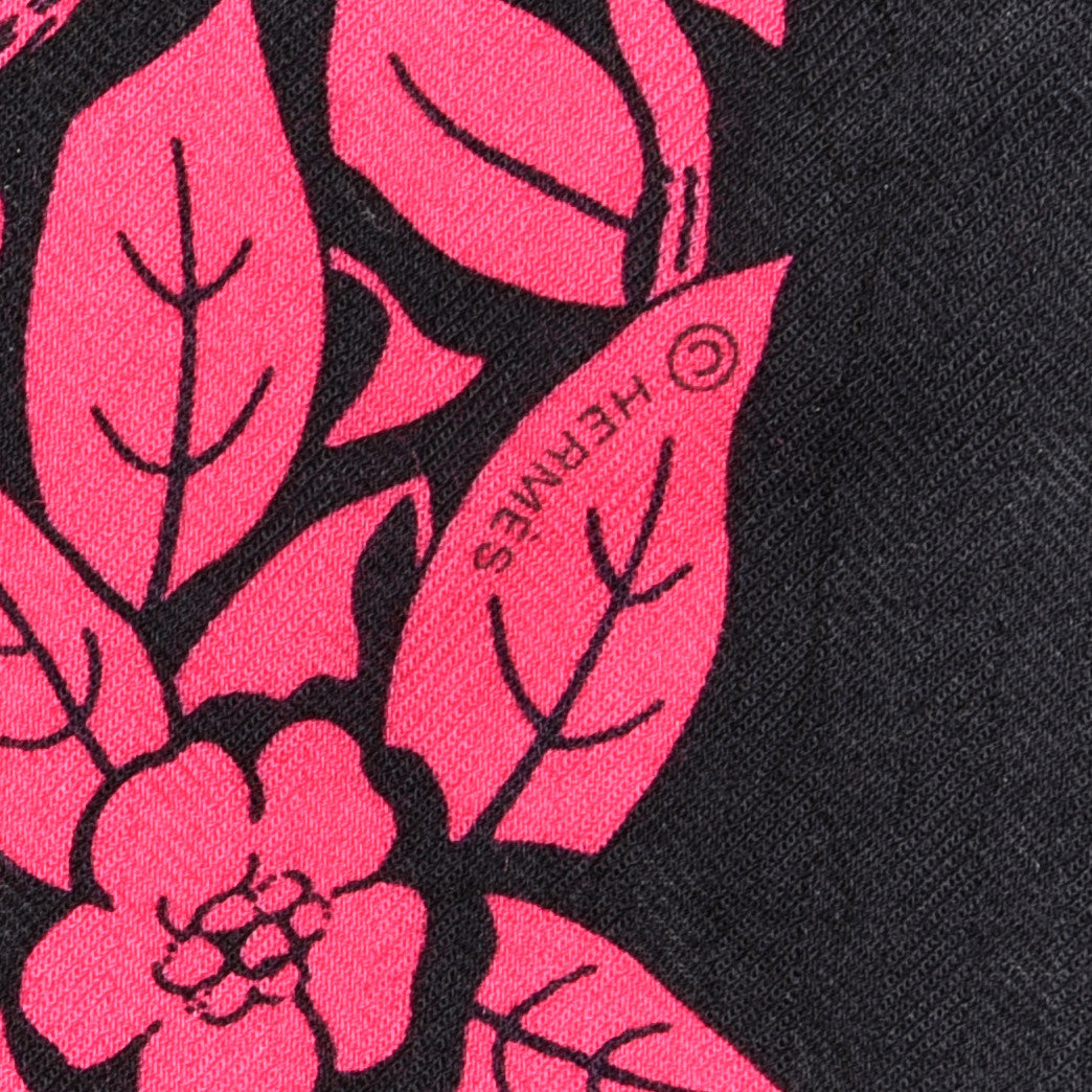 Hermes Cashmere Silk Jungle Love Tattoo Shawl 140 Black Rose Vif 5 of 6