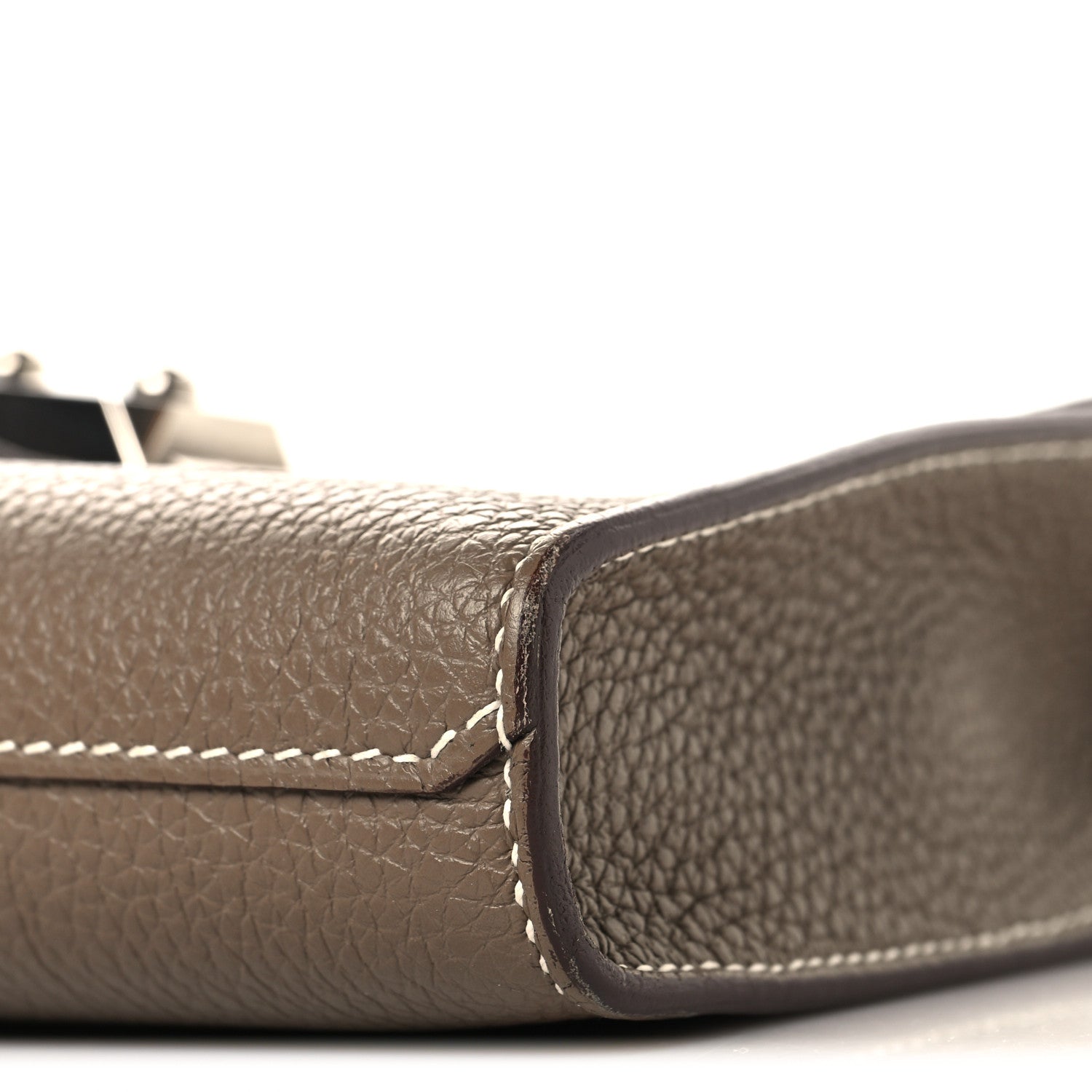 Hermes Togo Sac A Depeches 21 Messenger Bag Etoupe 10 of 12