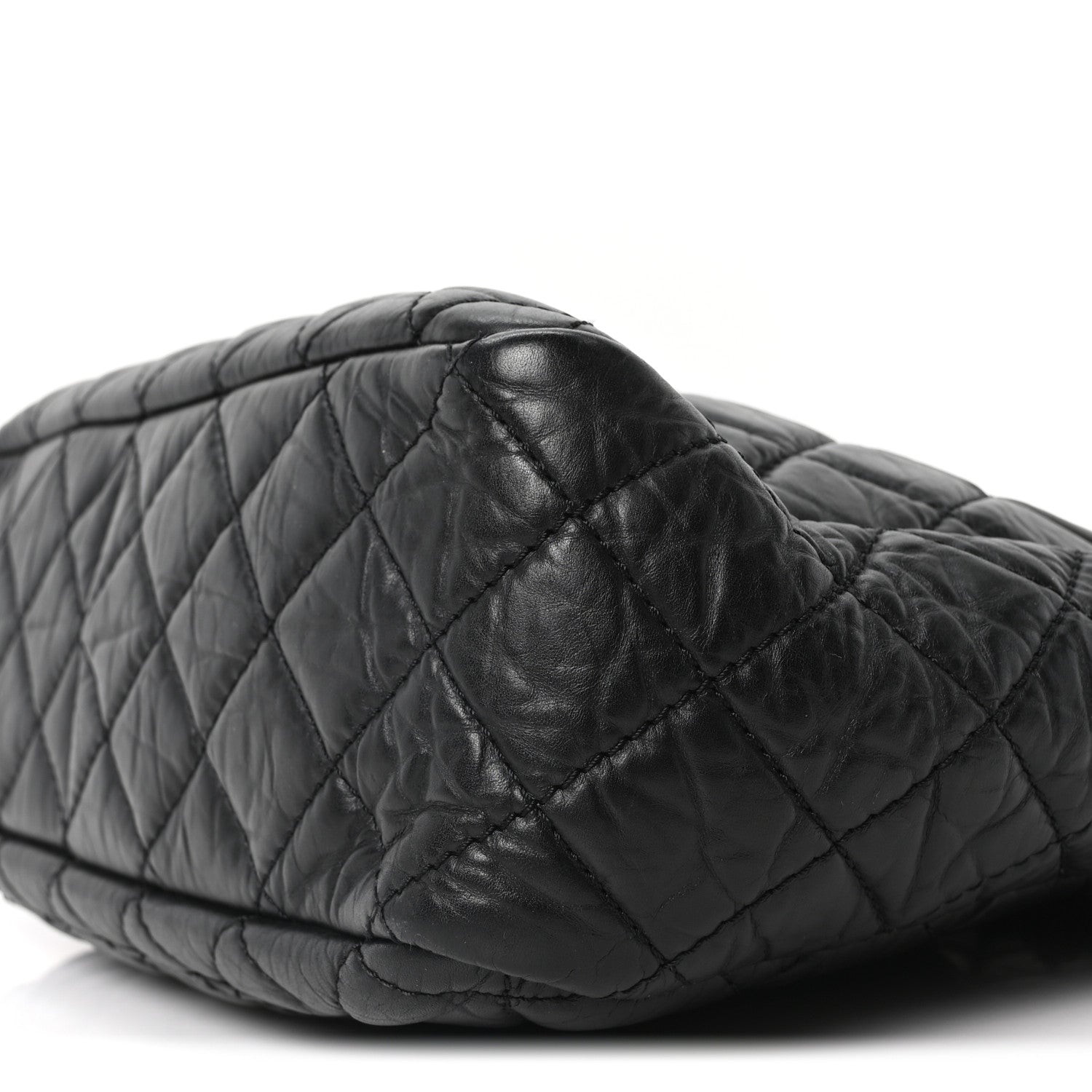 Chanel Aged Calfskin Quilted Large Reissue Camera Case Black 10 of 10