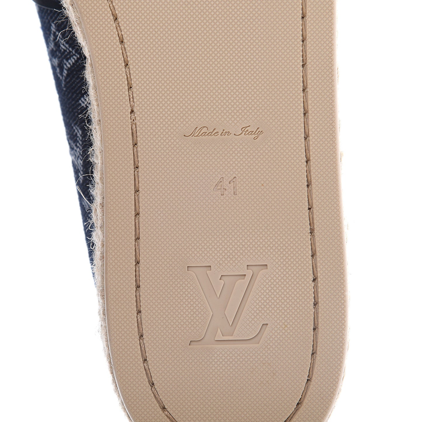 Monogram Denim Waterfall Espadrille 41 Marine
