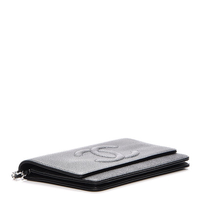 Chanel Caviar Timeless CC Wallet On Chain WOC Black 4 of 8