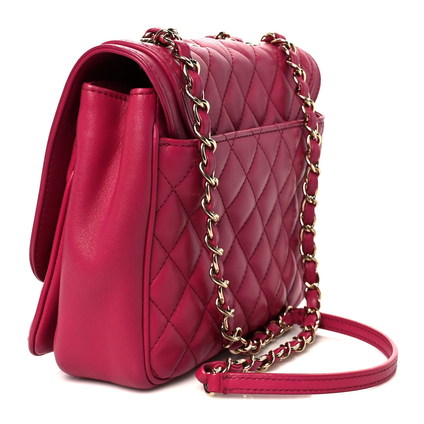 Lambskin Quilted Medium Lovely Day Flap Pink
