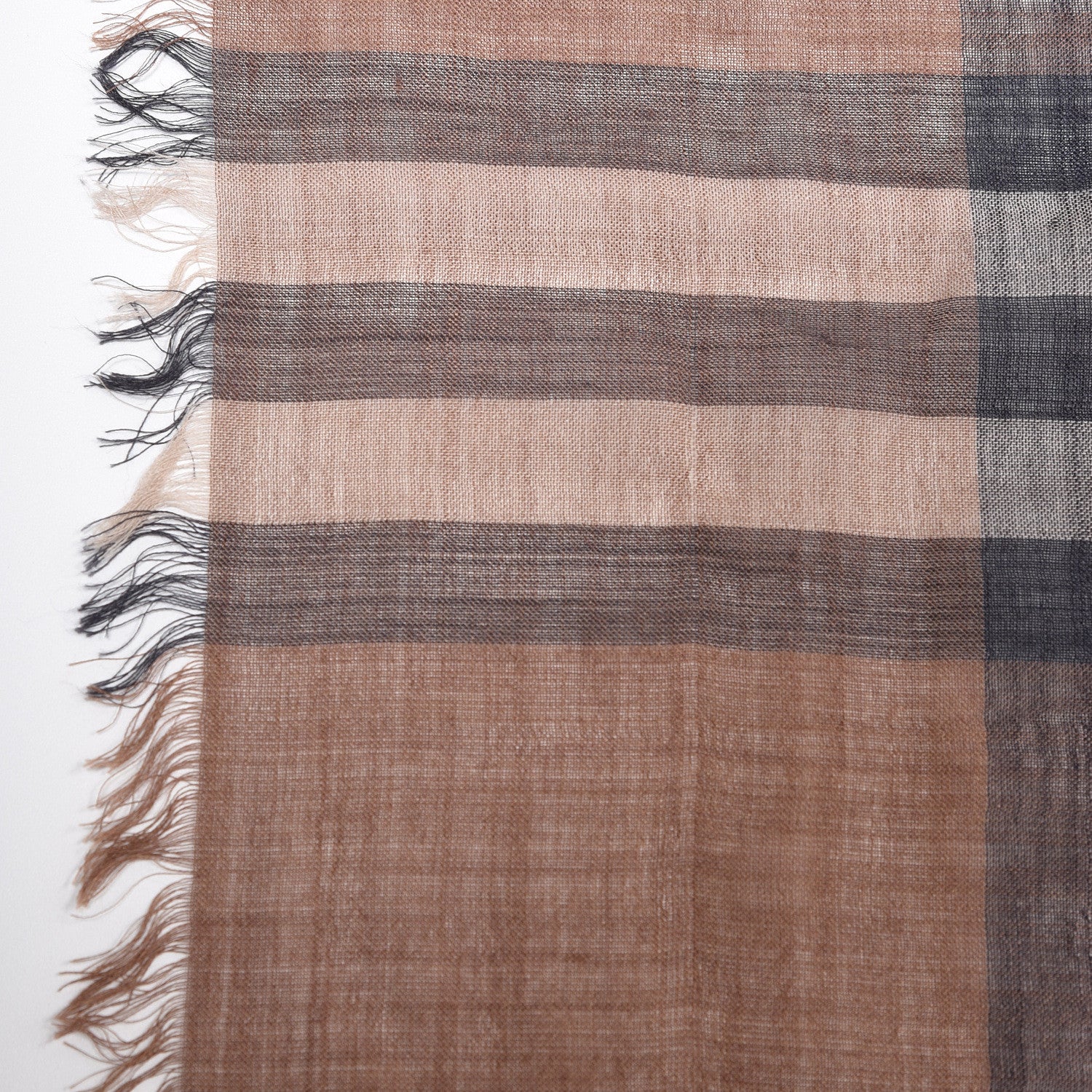 Burberry Wool Silk Gauze Ombre Giant Check Scarf Trench 6 of 6