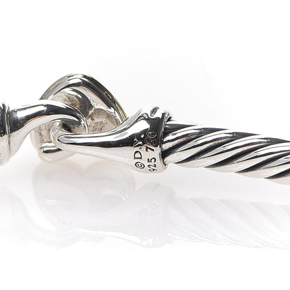David Yurman Sterling Silver 18K Yellow Gold 3mm Cable Collectibles Heart Bracelet 4 of 4