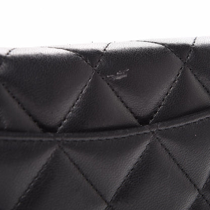 Chanel Lambskin Quilted Large Flap Wallet Black 4 of 11