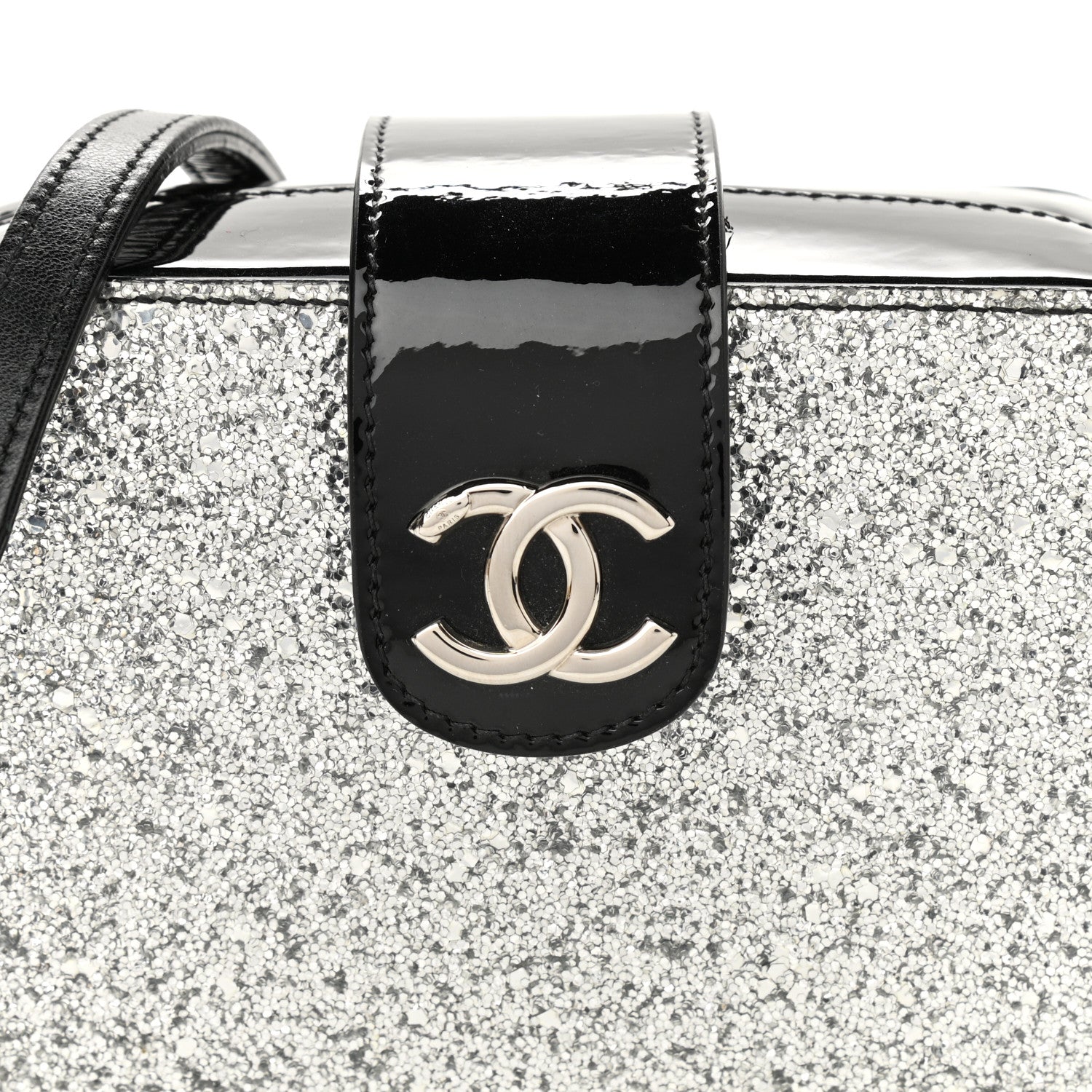 Chanel Glitter Patent Evening On The Moon Camera Case Silver 7 of 9