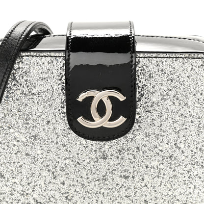Chanel Glitter Patent Evening On The Moon Camera Case Silver 7 of 9