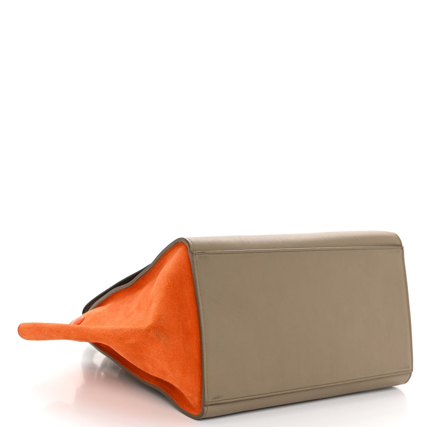 Celine Smooth Calfskin Suede Medium Tri-Color Trapeze Orange 7 of 17