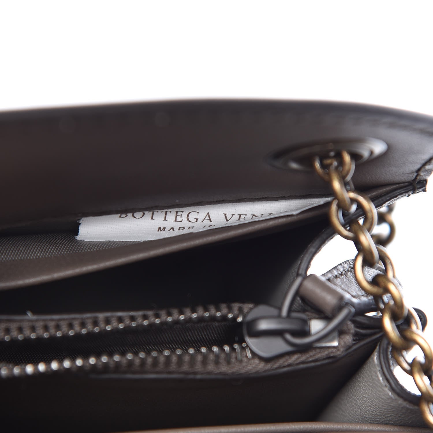 Bottega Veneta Nappa Intrecciato Chain Wallet New Steel 7 of 10