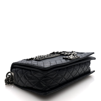 Chanel Calfskin Enchained New Medium Boy Flap Black 4 of 10