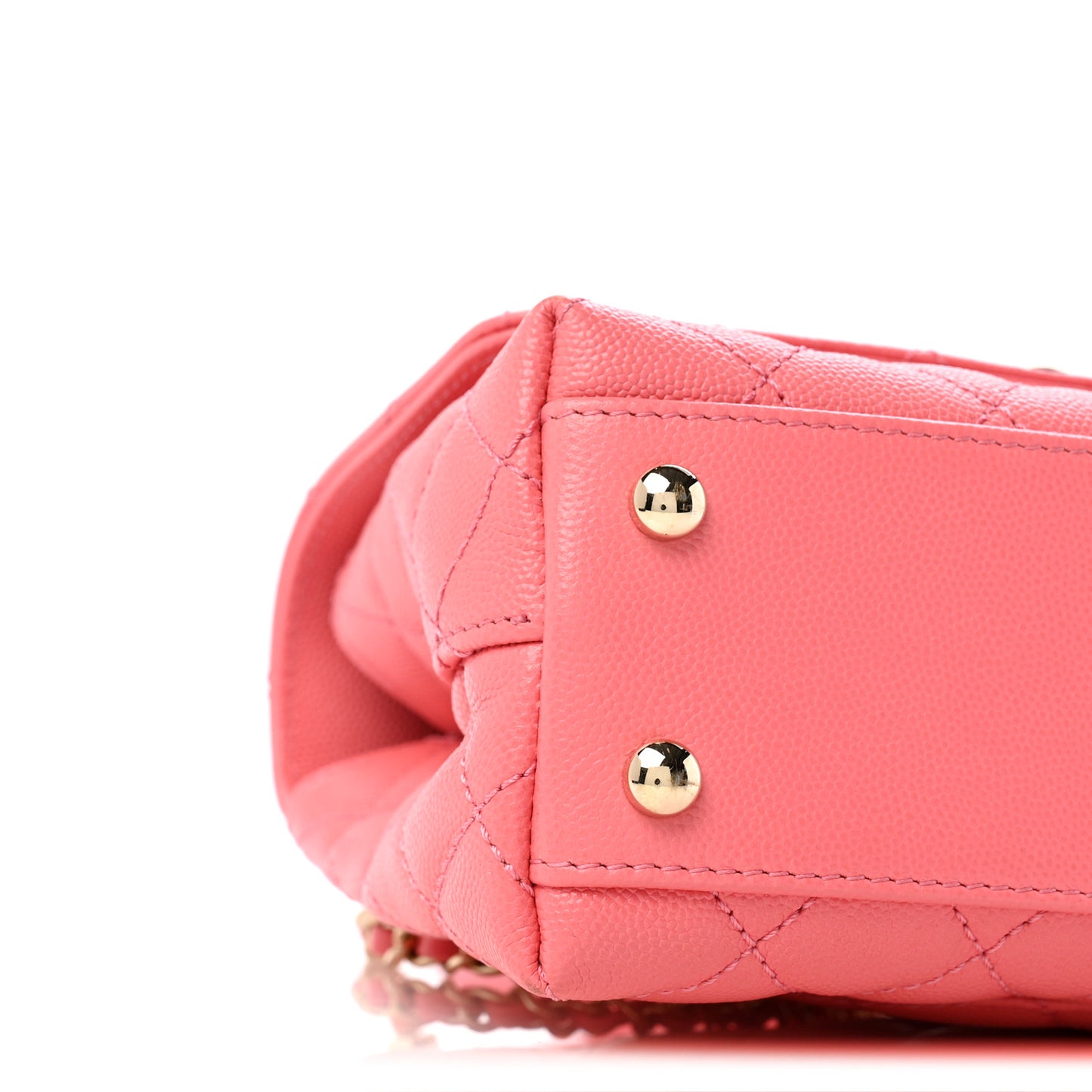Caviar Quilted Mini Coco Handle Flap Pink