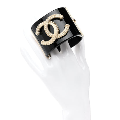 Chanel Resin Rope CC Cuff Black Gold 2 of 4