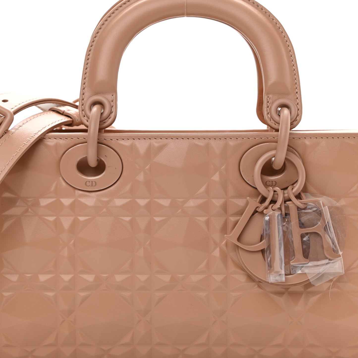 Calfskin Cannage Diamond Medium Lady D-Joy Rose Des Vents
