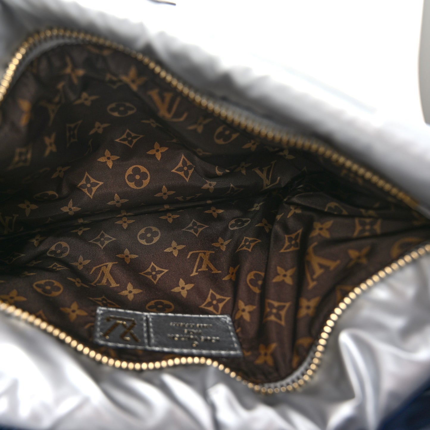 Econyl Monogram Pillow Maxi Multi Pochette Accessories Navy Silver