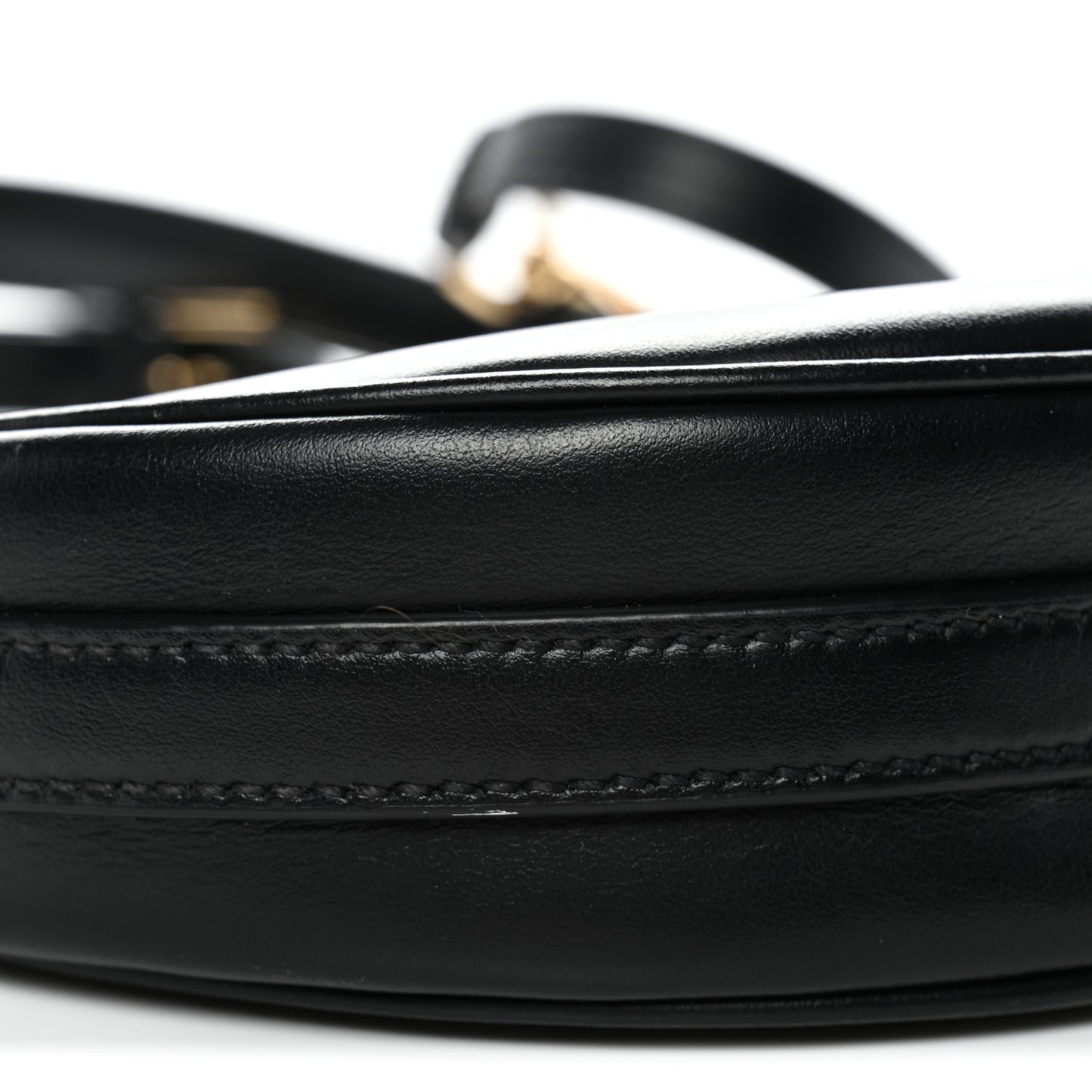Soft Calfskin Arque Shoulder Bag Black