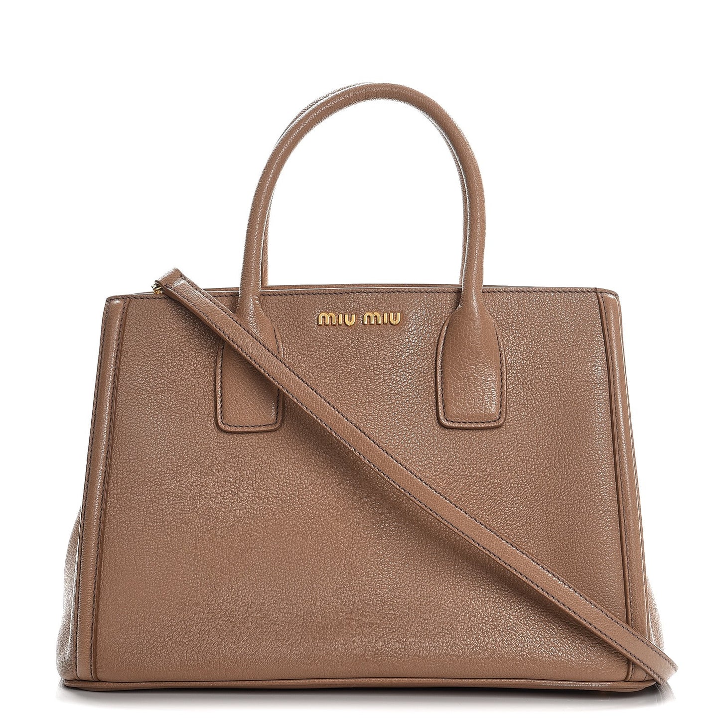 Goatskin Madras Top Handle Tote Cammeo