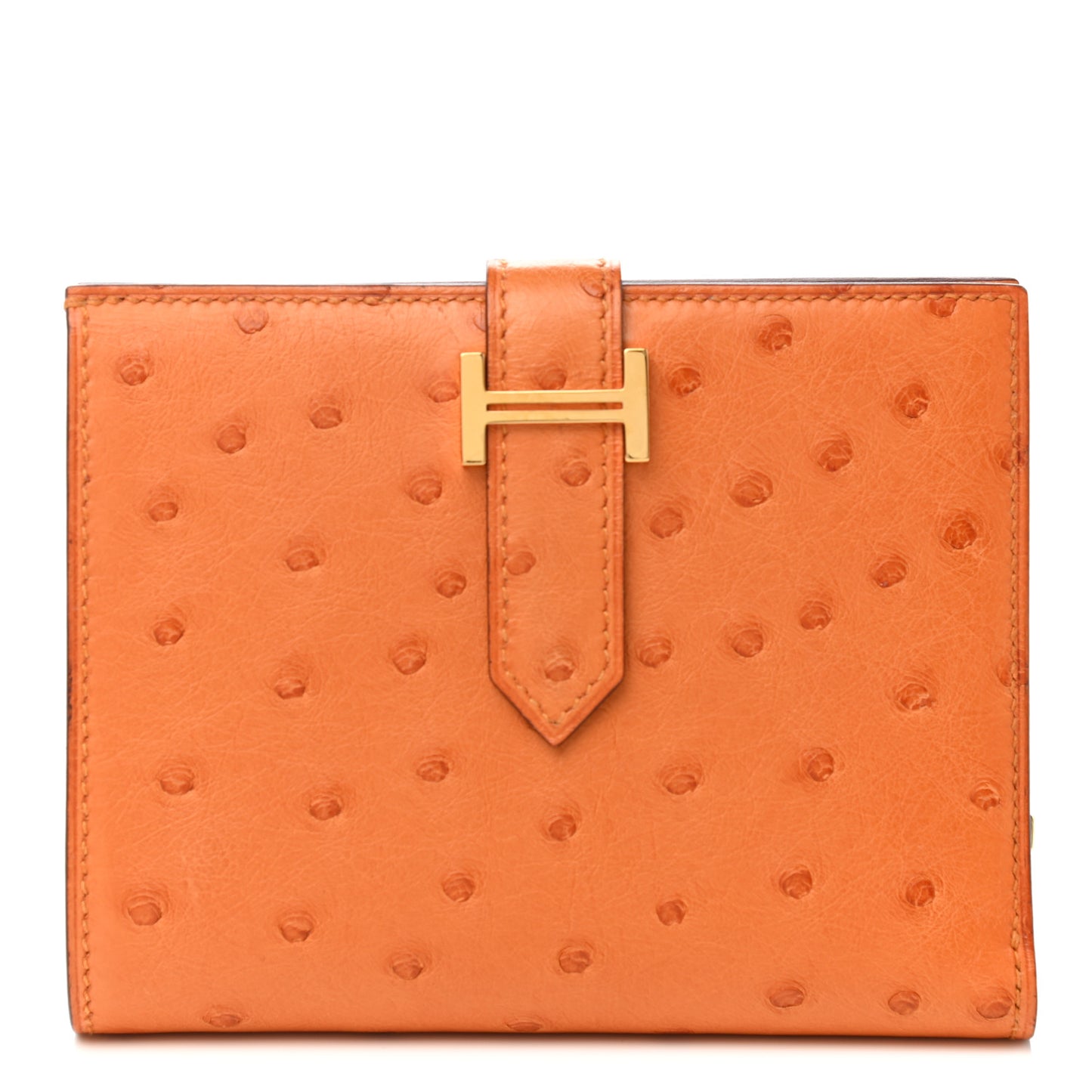 Ostrich Bearn Compact Wallet Orange