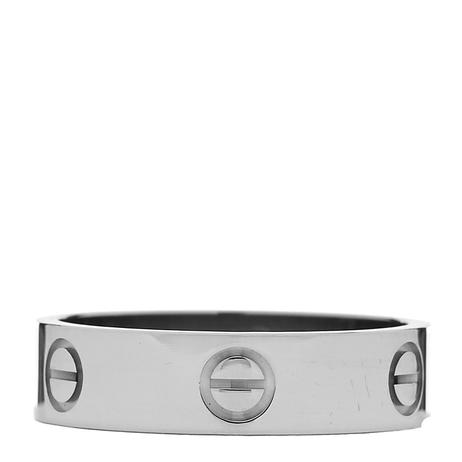 Cartier 18K White Gold 3.5mm LOVE Wedding Band Ring 60 9.25 1 of 4