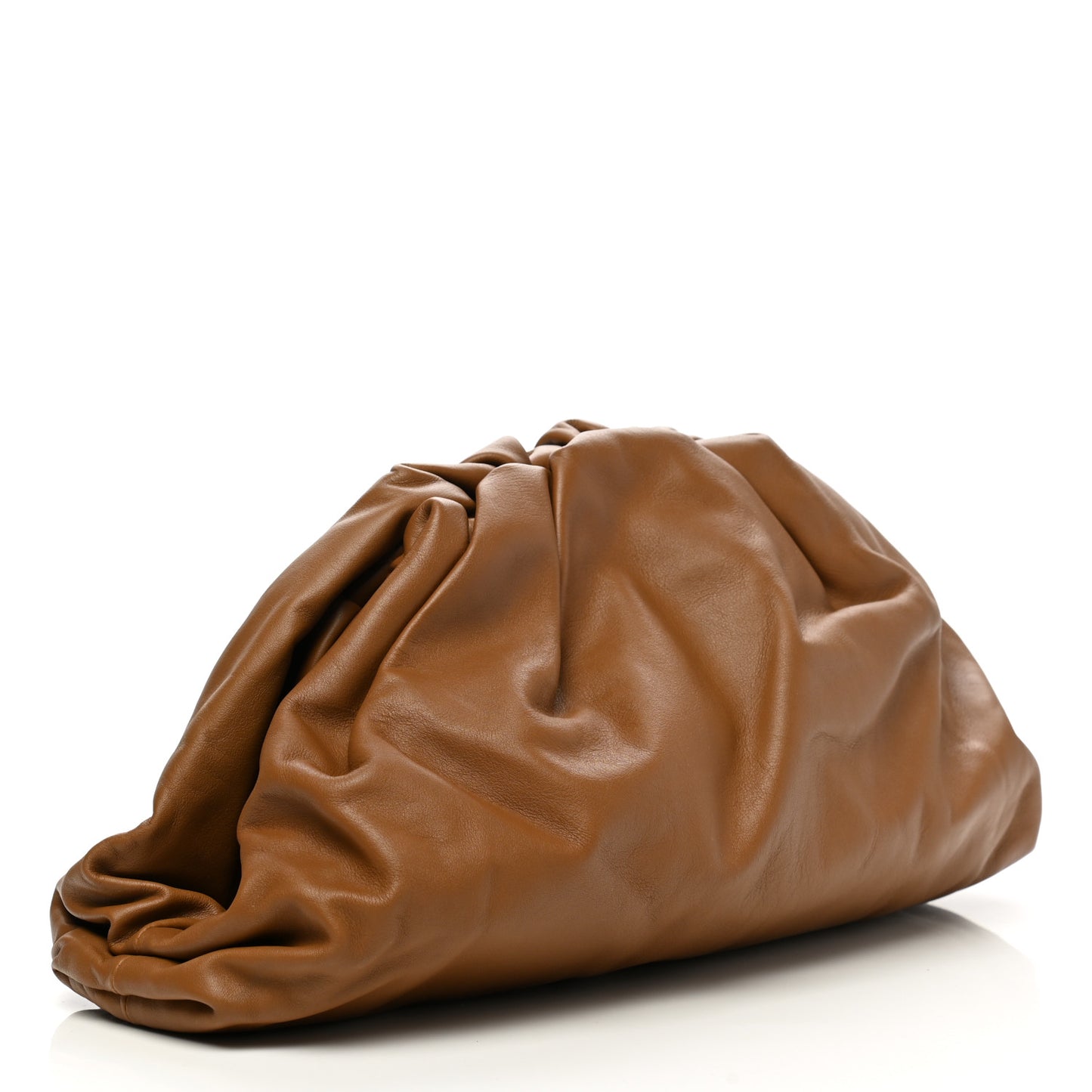 Smooth Butter Calf The Pouch Oversized Clutch Cammello