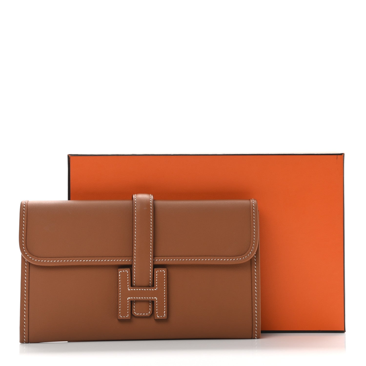 Hermes Swift Jige Duo Clutch Gold 10 of 10