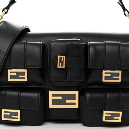 Fendi Shiny Nappa Multipocket Baguette Black 7 of 9