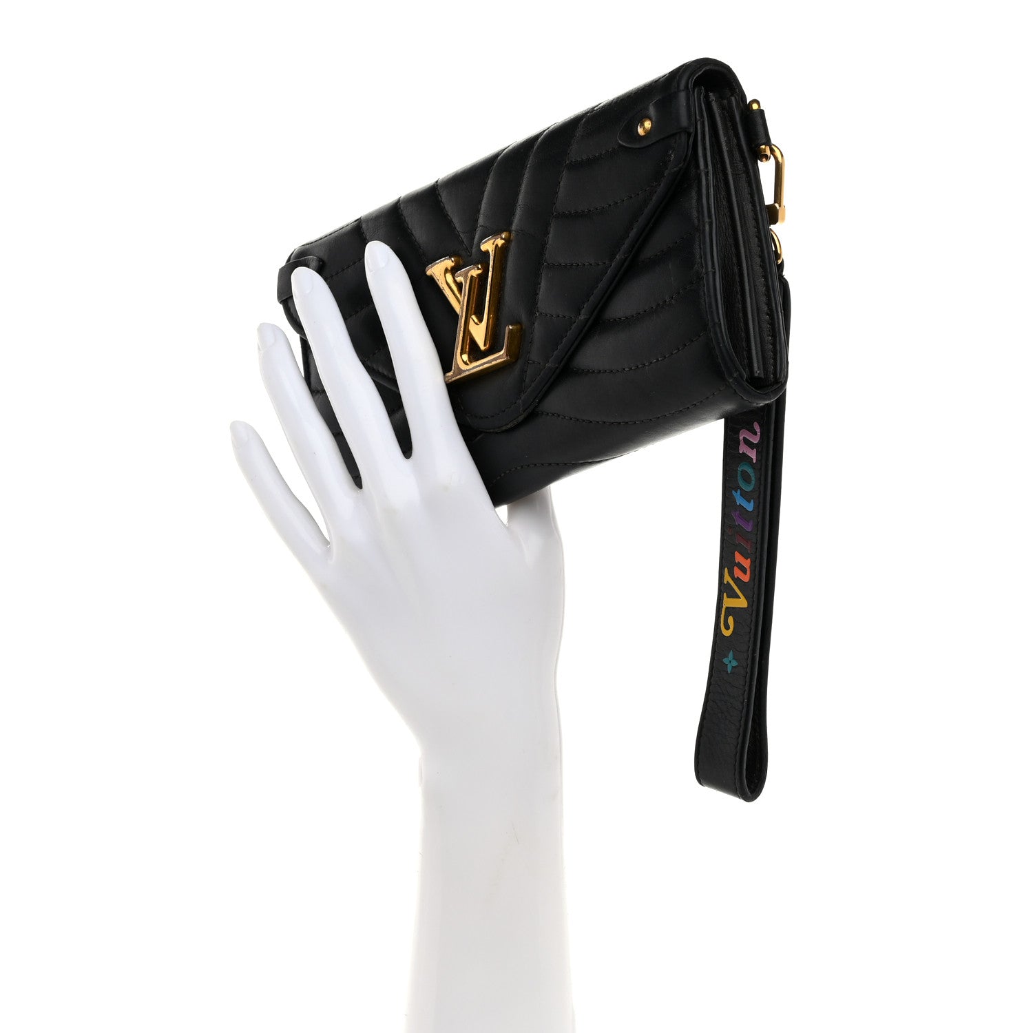Louis Vuitton Calfskin New Wave Long Wallet Black 2 of 10
