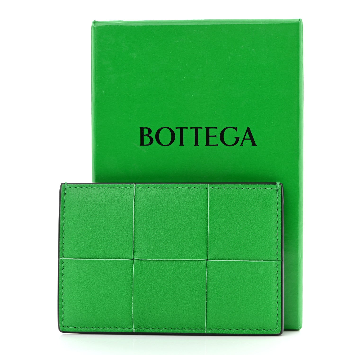 Bottega Veneta Nappa Intreccio Cassette Credit Card Holder