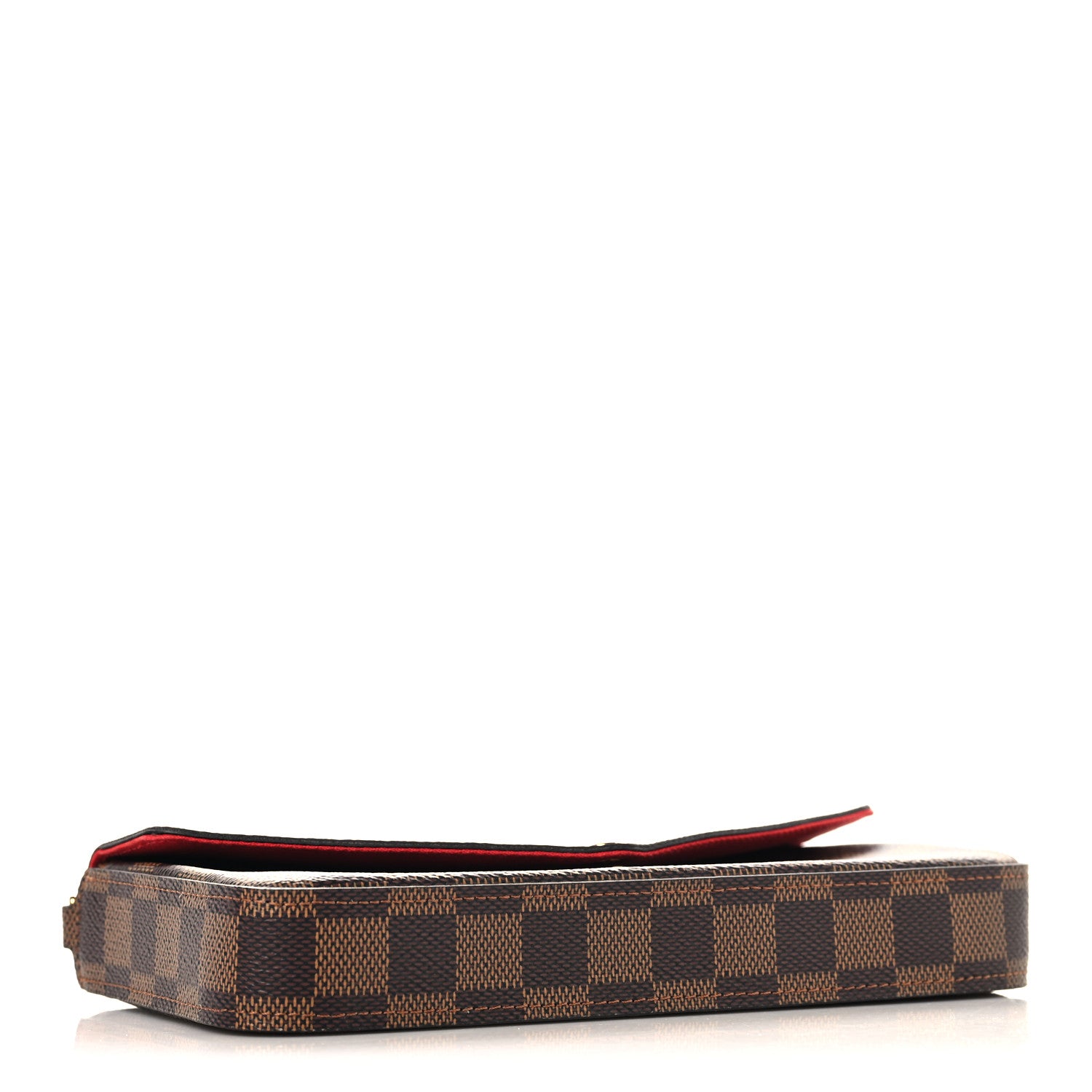 Louis Vuitton Damier Ebene Pochette Felicie Chain Wallet 4 of 10