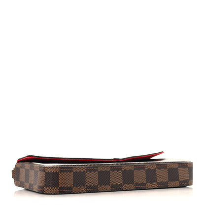 Louis Vuitton Damier Ebene Pochette Felicie Chain Wallet 4 of 10