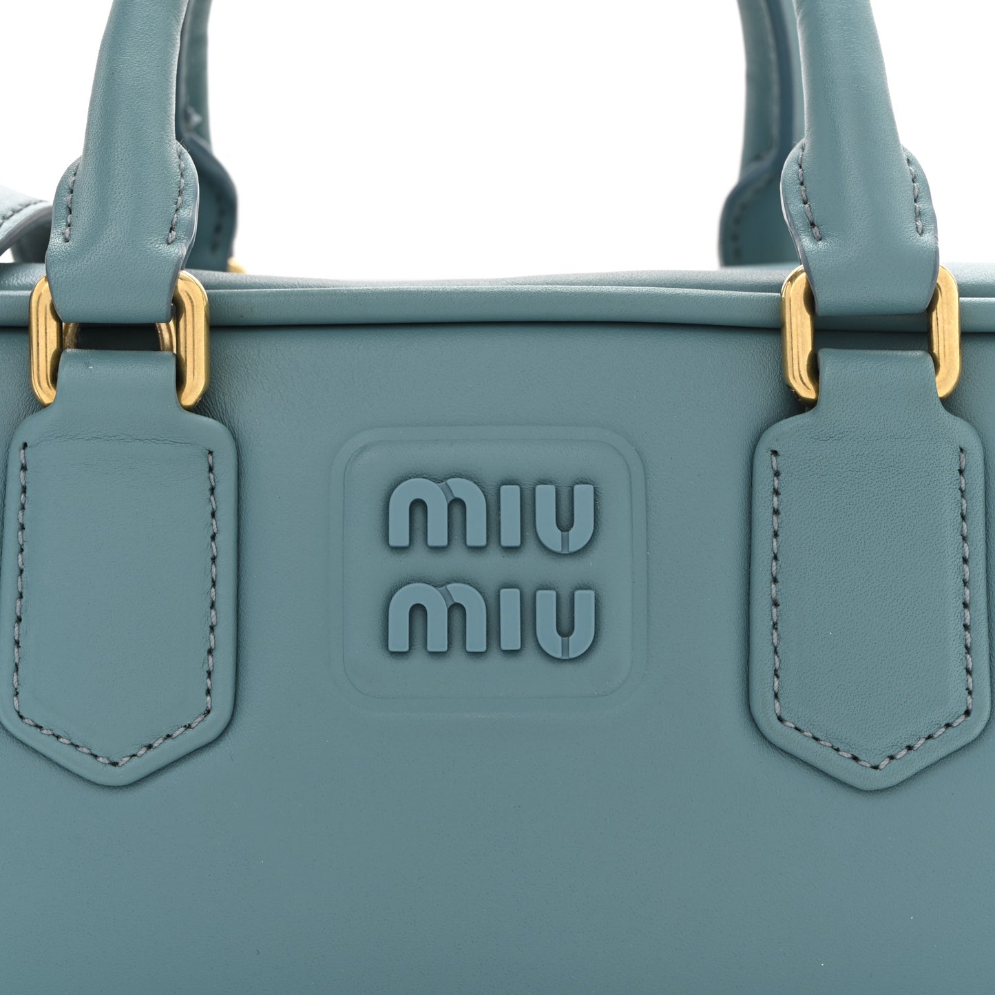 Calfskin Regular Arcadie Top Handle Bag Aqua