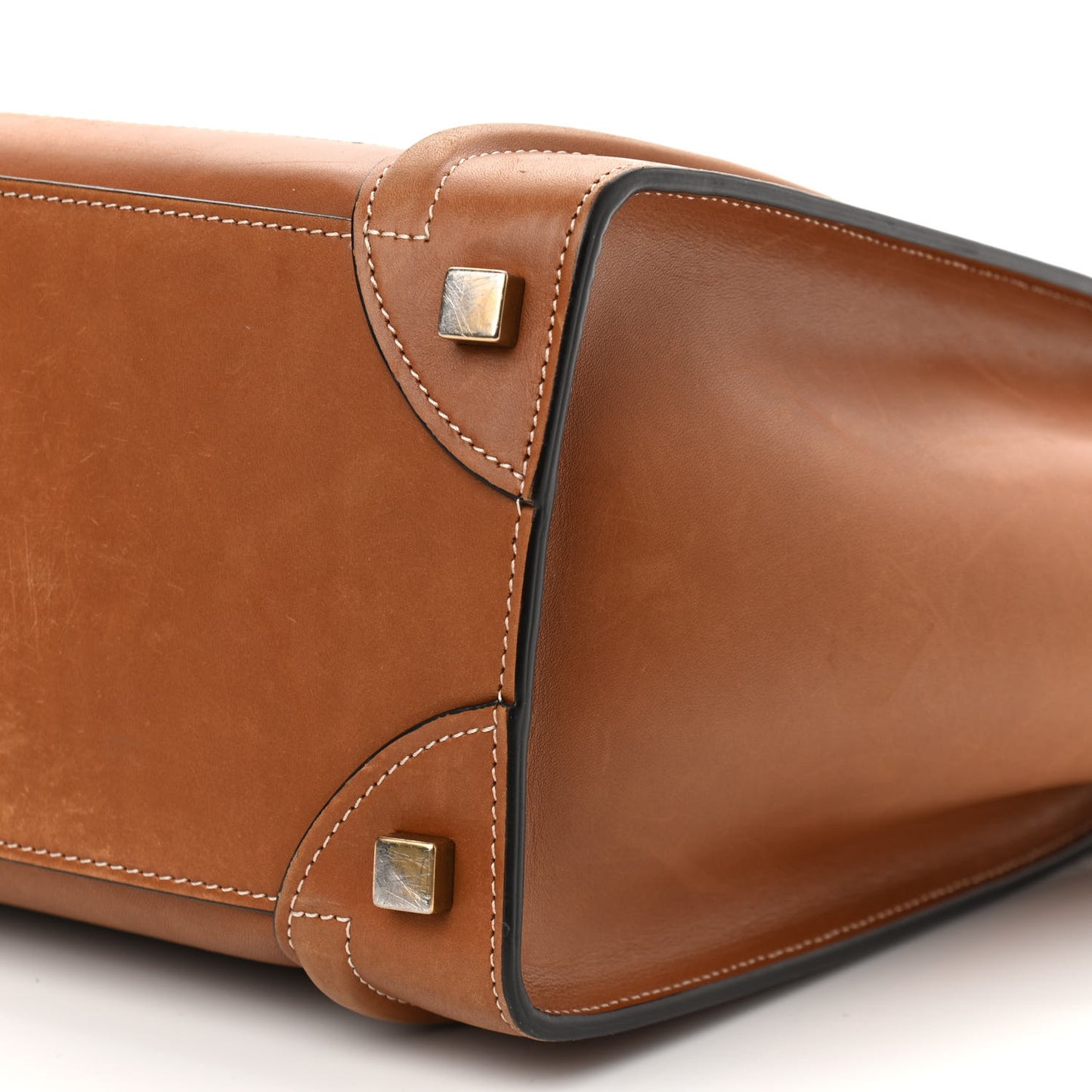 Natural Calfskin Micro Luggage Tan
