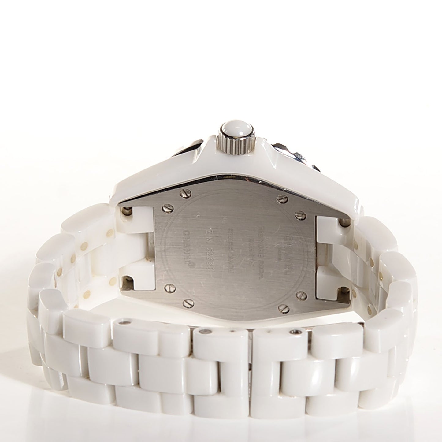 Stainless Steel Ceramic Diamond Pave Bezel 33mm J12 Quartz Watch White