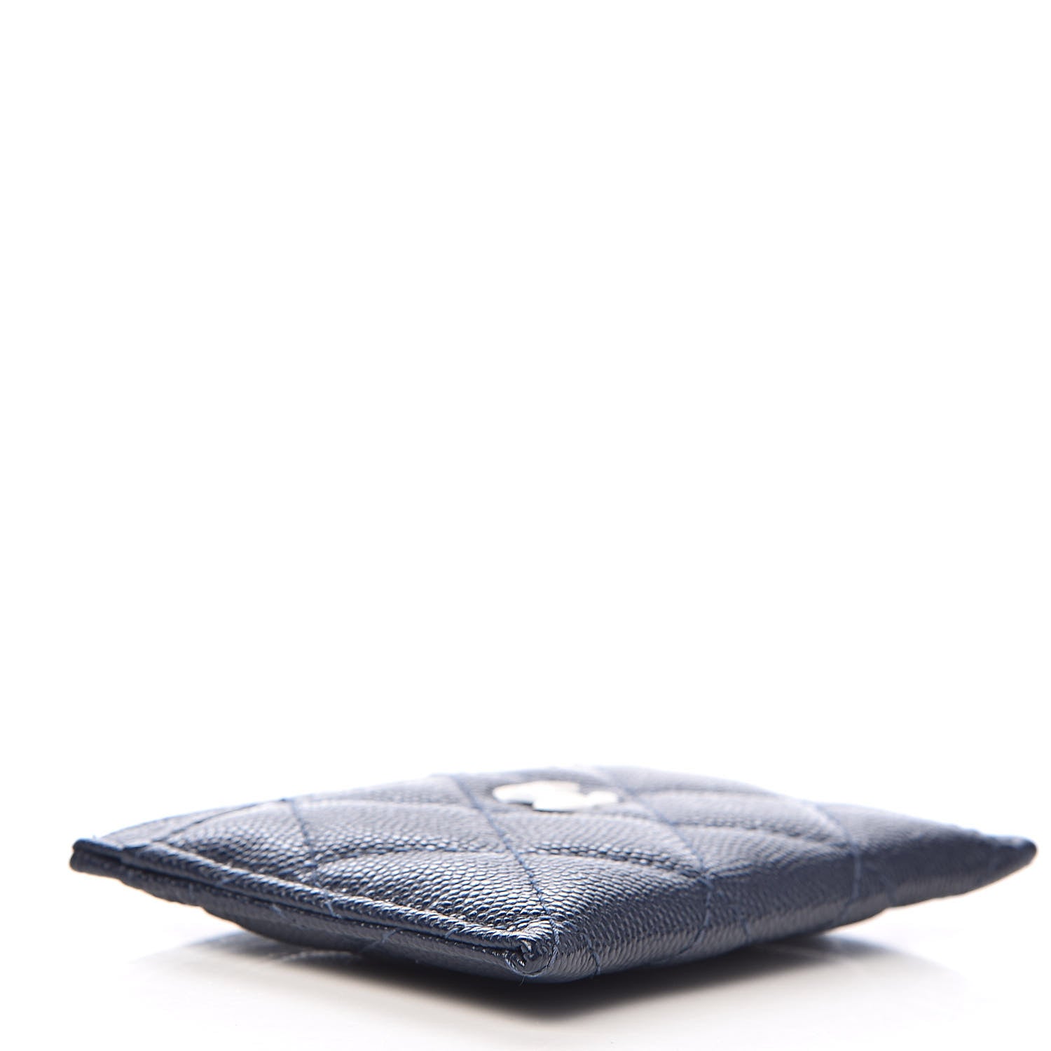 Chanel Caviar Quilted Card Holder Blue 4 of 9